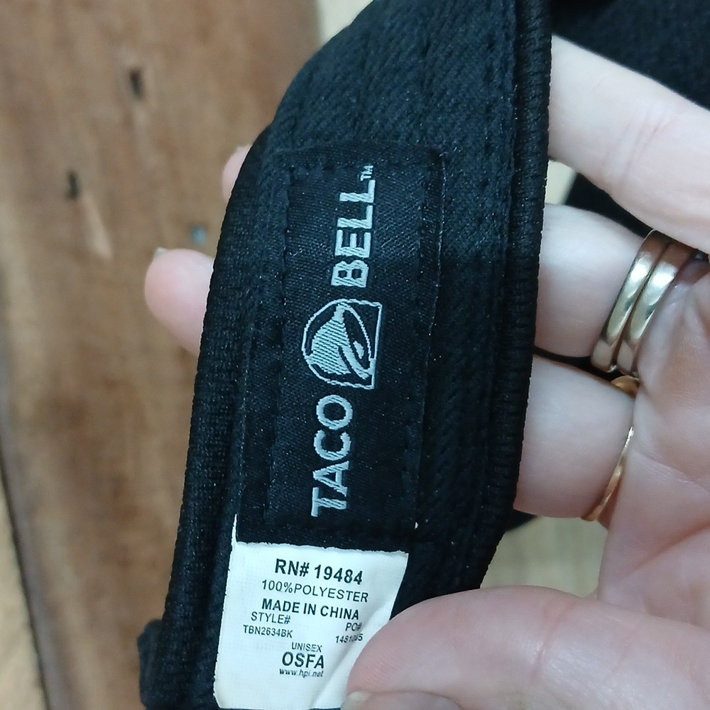 Taco Bell Official Visor Fast Food Employee Team Member Adjustable Snapback - Picture 5 of 6
